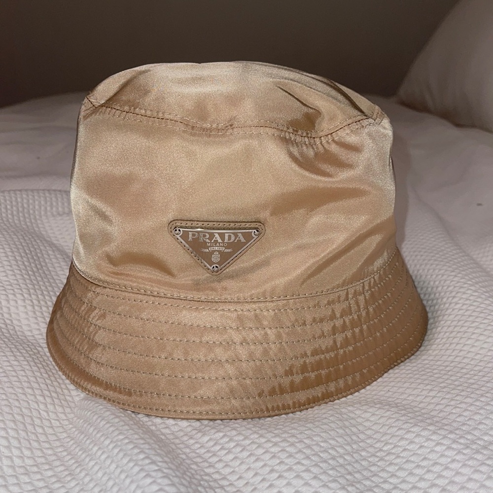 SOLD OUT !! Re-Nylon Beige Prada bucket hat